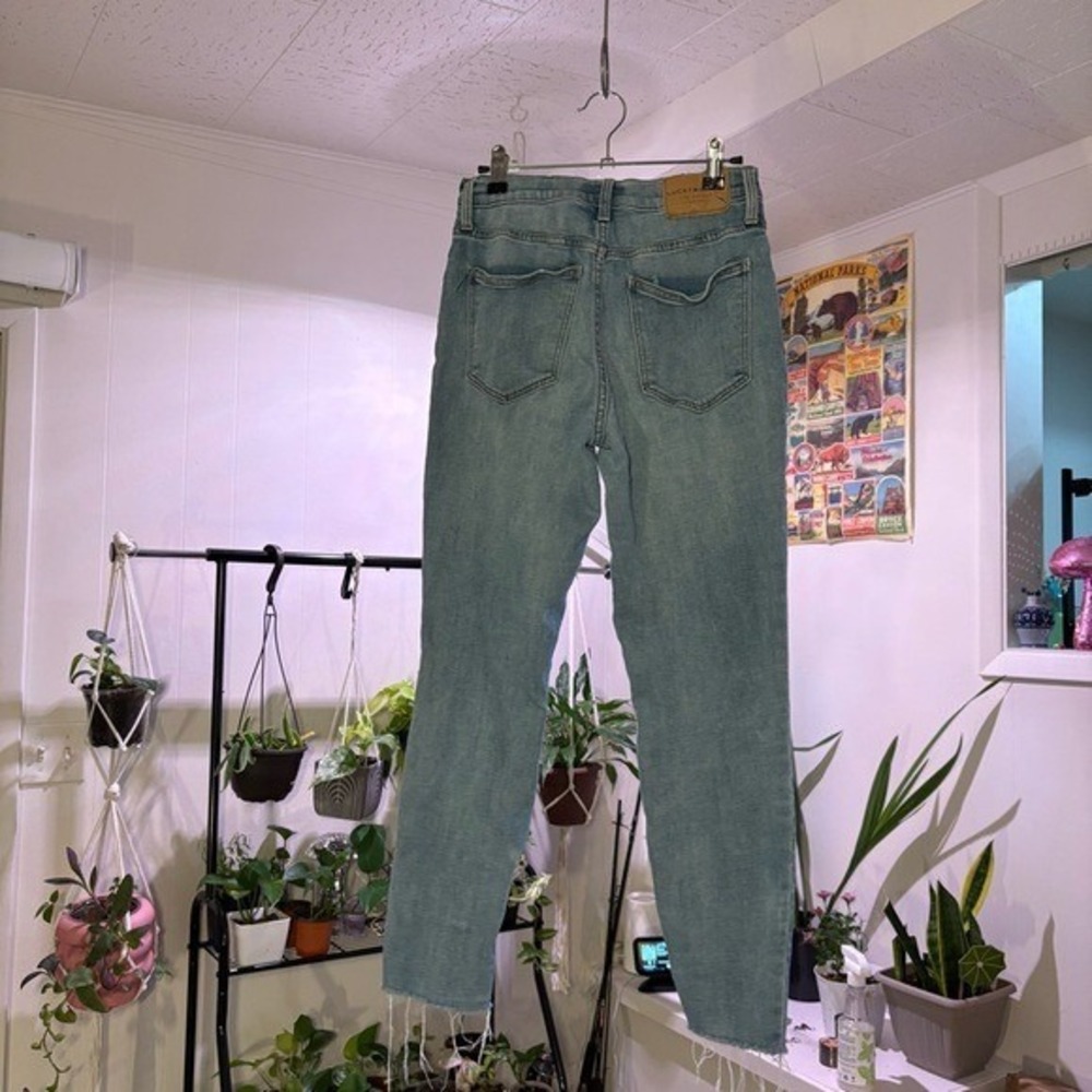Lucky Brand Bridgette Jeans Women 6/28 Blue High Rise Skinny Distressed Boho - Picture 4 of 8